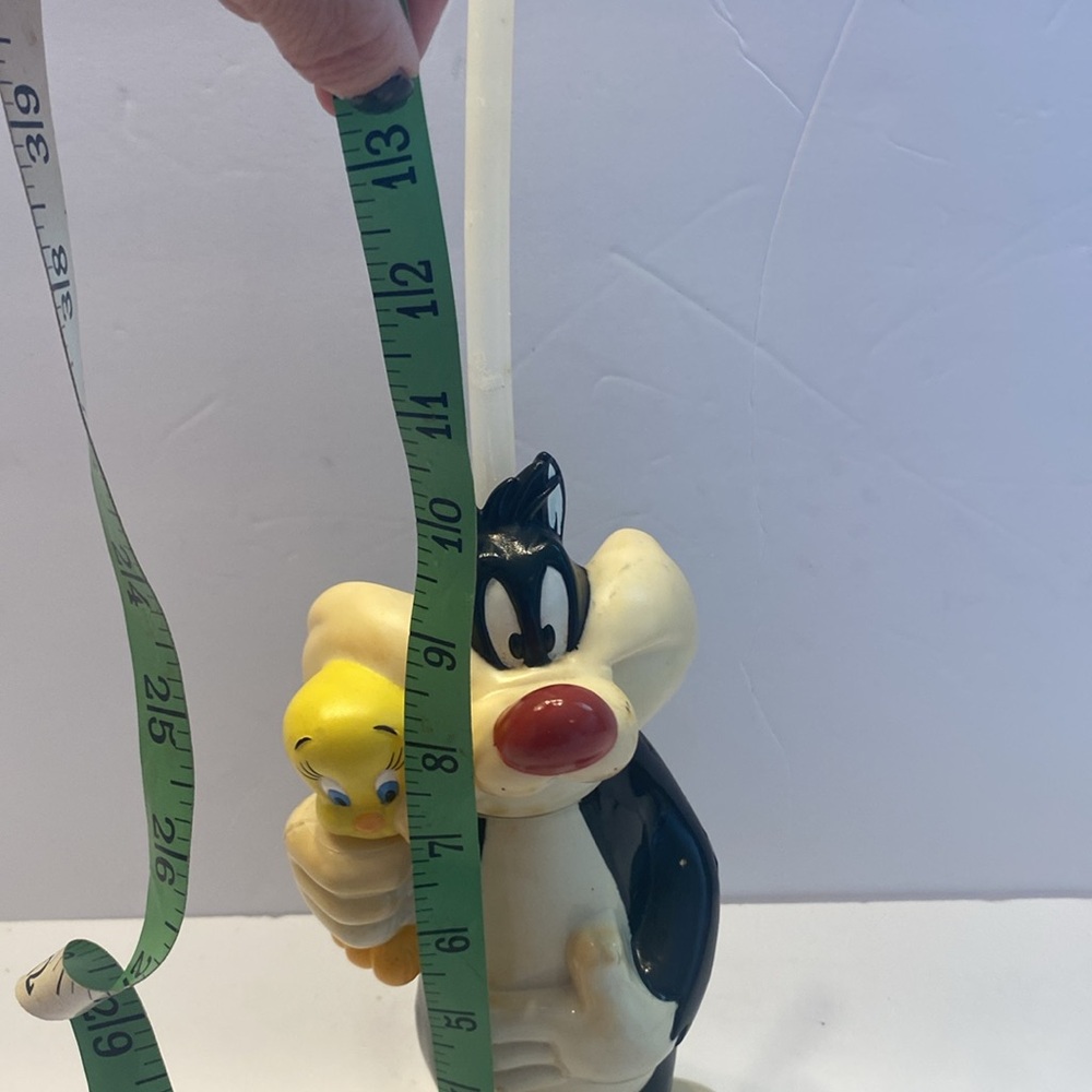Vintage Warner Bros Looney Tunes 1996 Sylvester Cat Tweety Bird Water Bottle - Picture 7 of 11